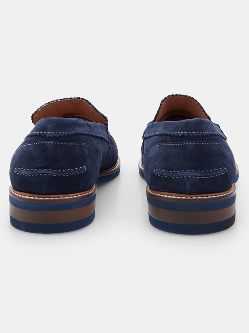 Mocassins en daim confortables  BATA Bleu - Kiabi
