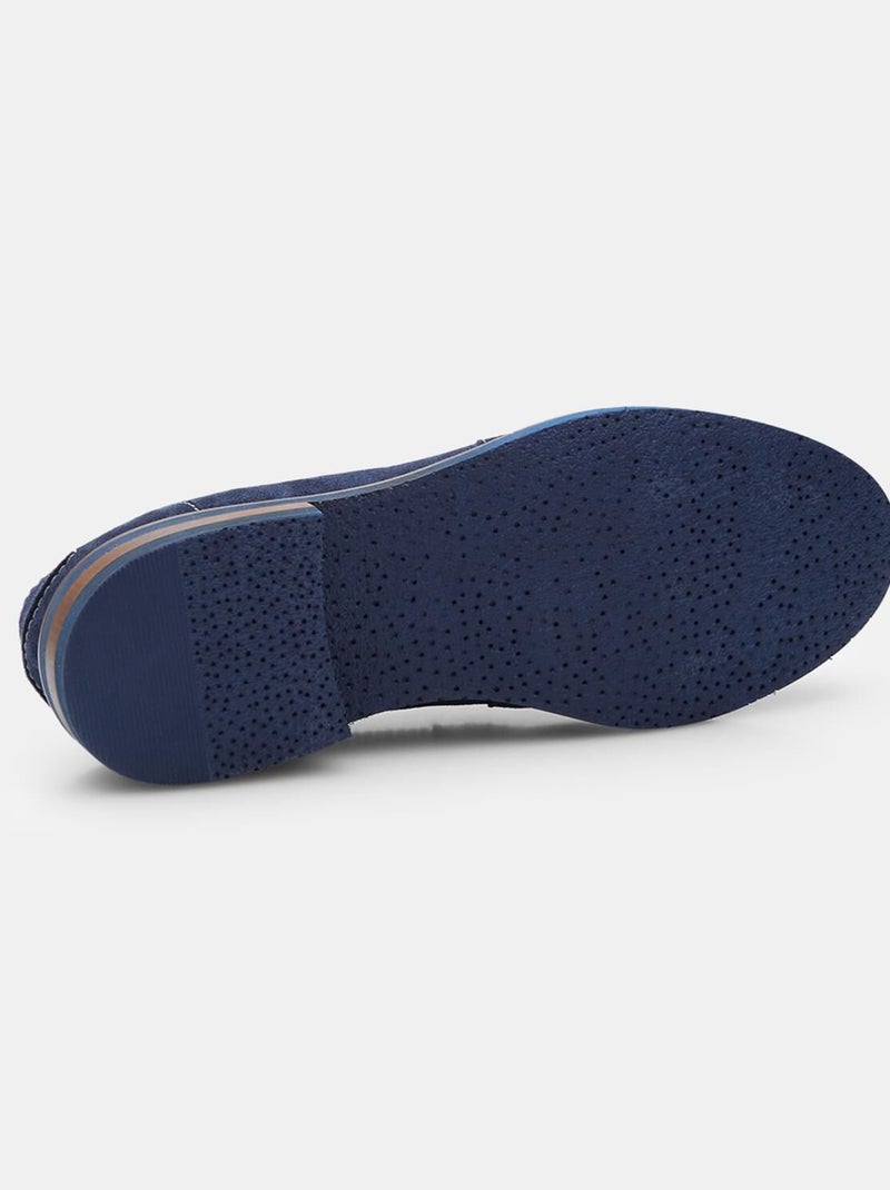 Mocassins en daim confortables  BATA Bleu - Kiabi