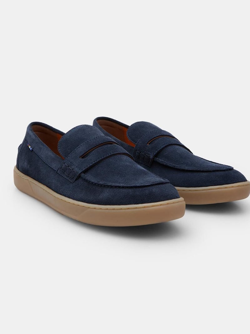 Mocassins en daim confortables  BATA Bleu - Kiabi