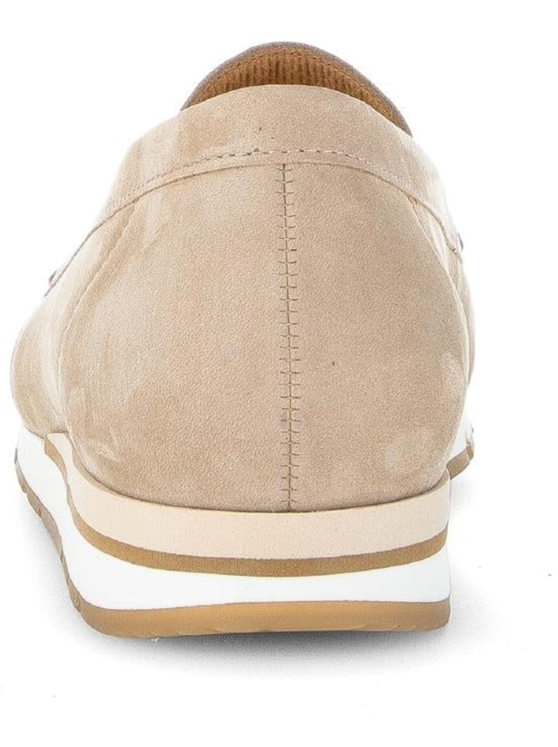 Mocassins  en nubuck Beige - Kiabi