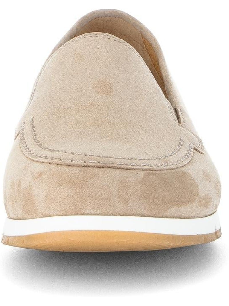 Mocassins  en nubuck Beige - Kiabi
