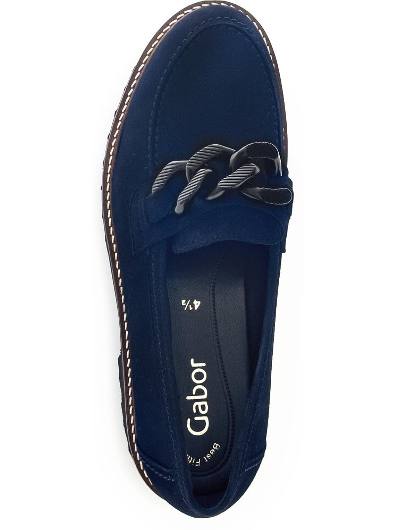 Mocassins  en Nubuck Bleu - Kiabi