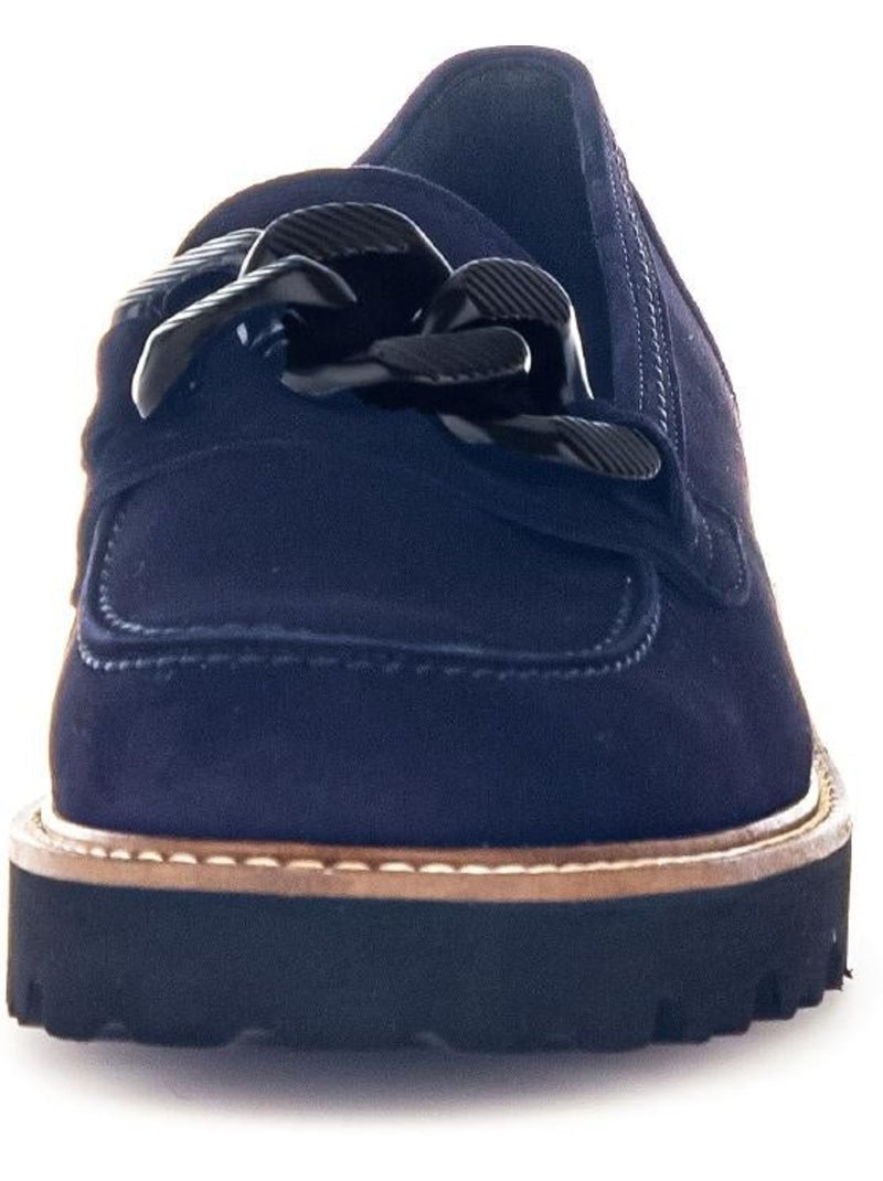Mocassins  en Nubuck Bleu - Kiabi