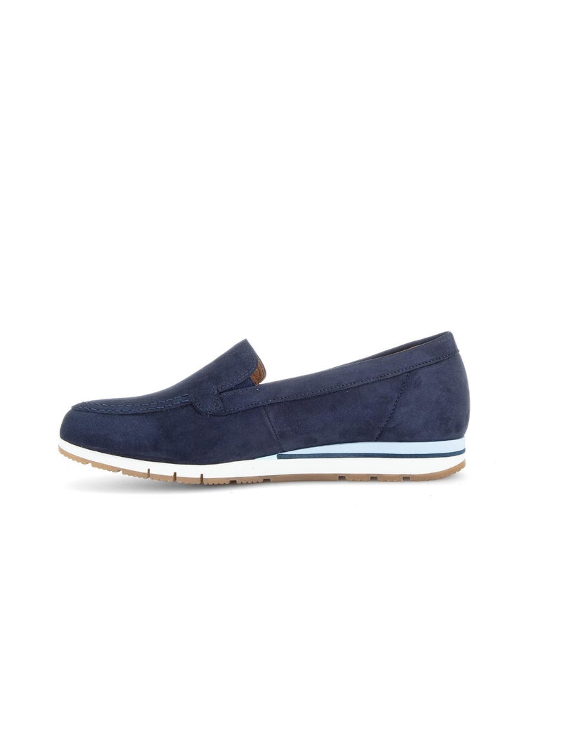 Mocassins  en nubuck Bleu - Kiabi