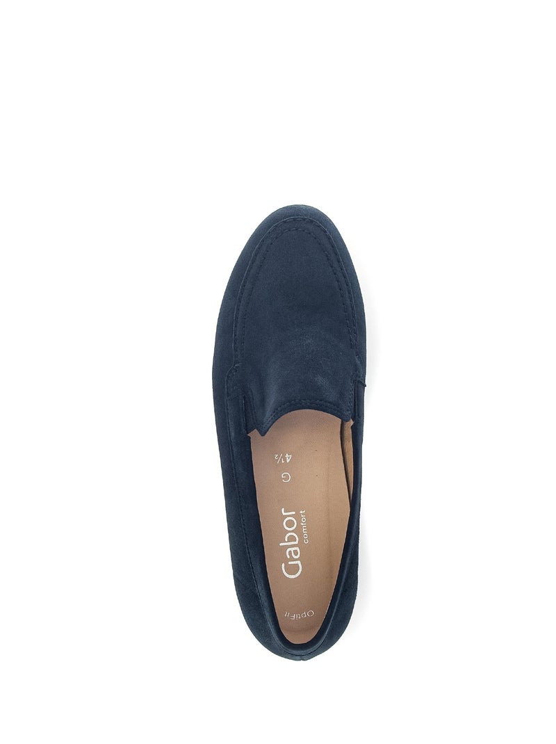 Mocassins  en nubuck Bleu - Kiabi