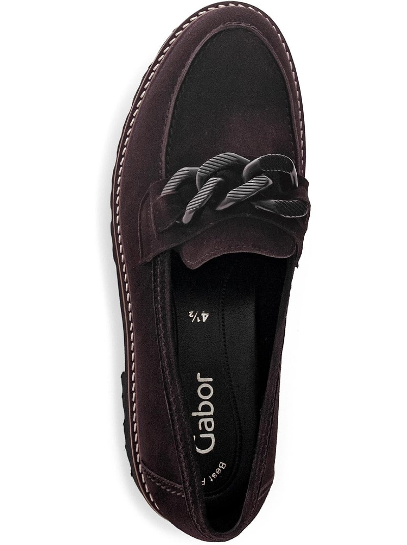 Mocassins  en Nubuck Marron clair - Kiabi