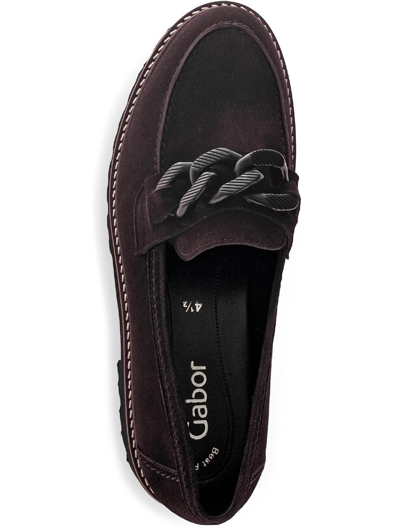 Mocassins  en Nubuck Marron - Kiabi