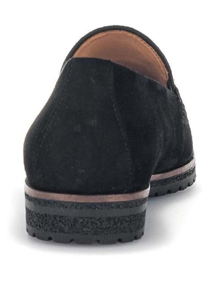 Mocassins  en nubuck Noir - Kiabi
