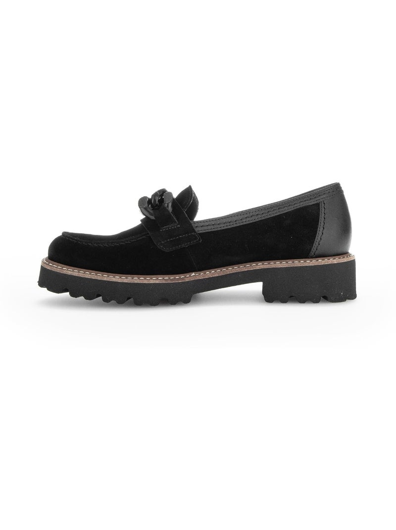 Mocassins  en Nubuck Noir - Kiabi