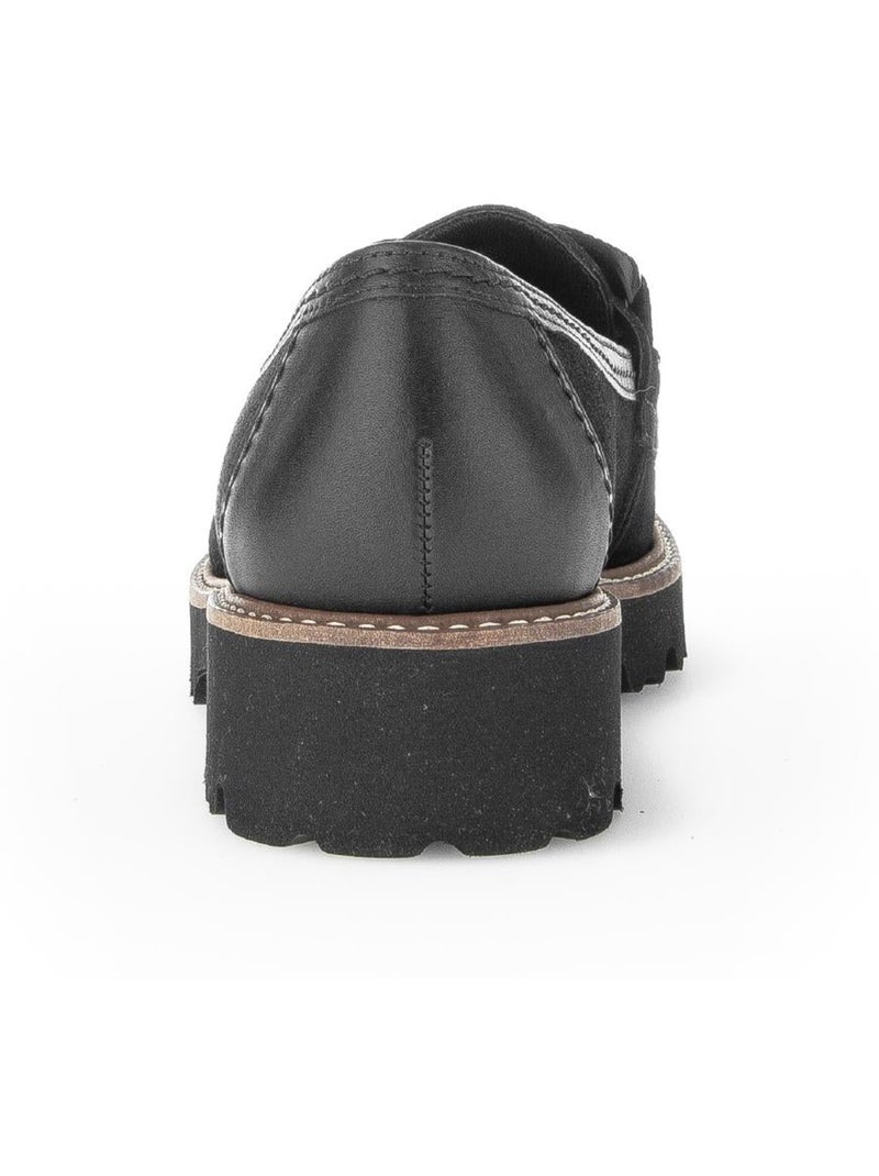 Mocassins  en Nubuck Noir - Kiabi