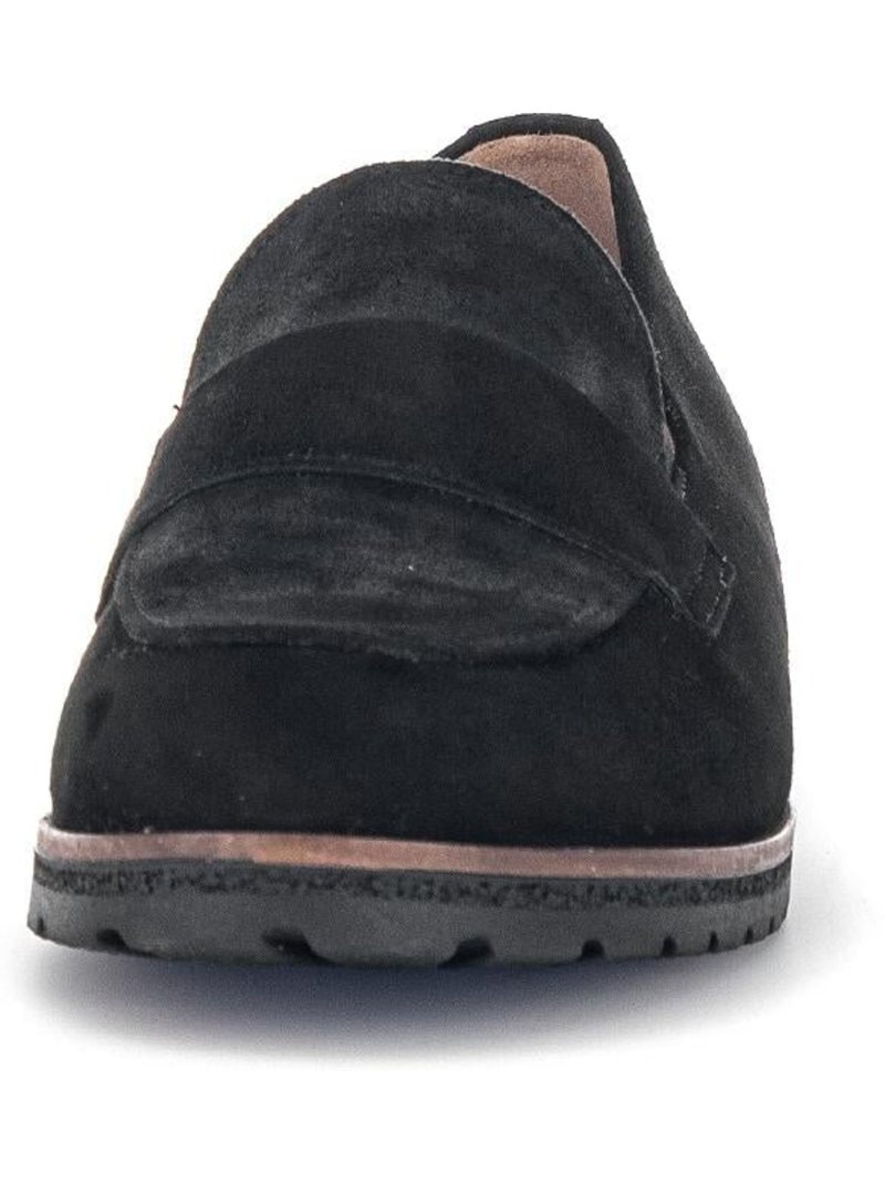 Mocassins  en nubuck Noir Noir - Kiabi