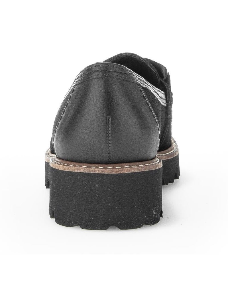 Mocassins  en Nubuck Noir Noir - Kiabi