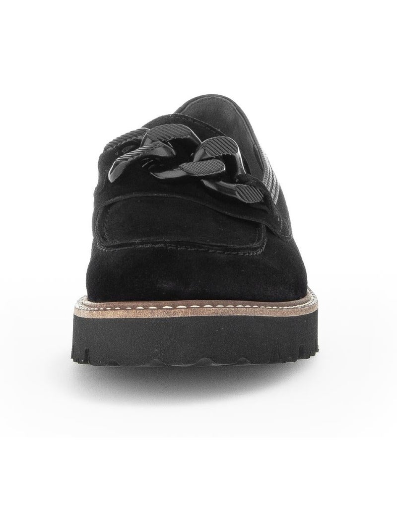 Mocassins  en Nubuck Noir Noir - Kiabi