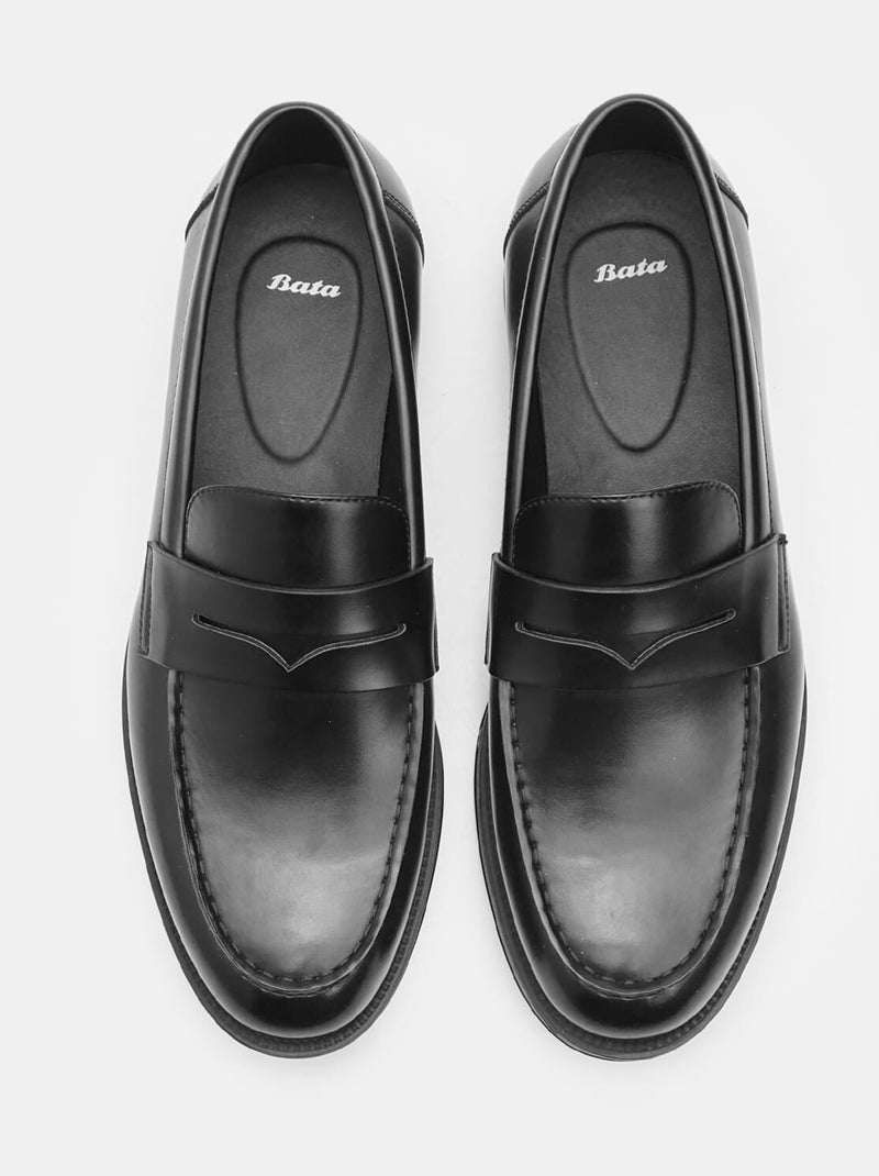 Mocassins en simil cuir BATA Noir - Kiabi