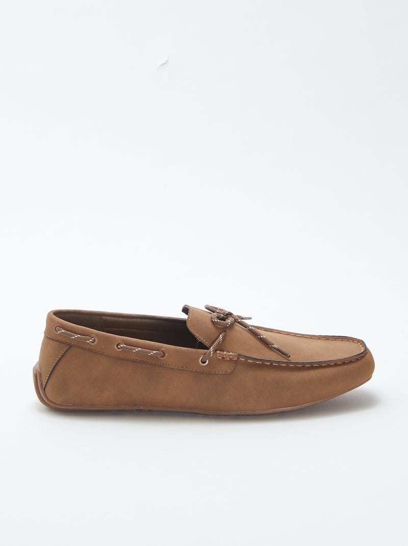 Mocassins en simili MARRON - Kiabi