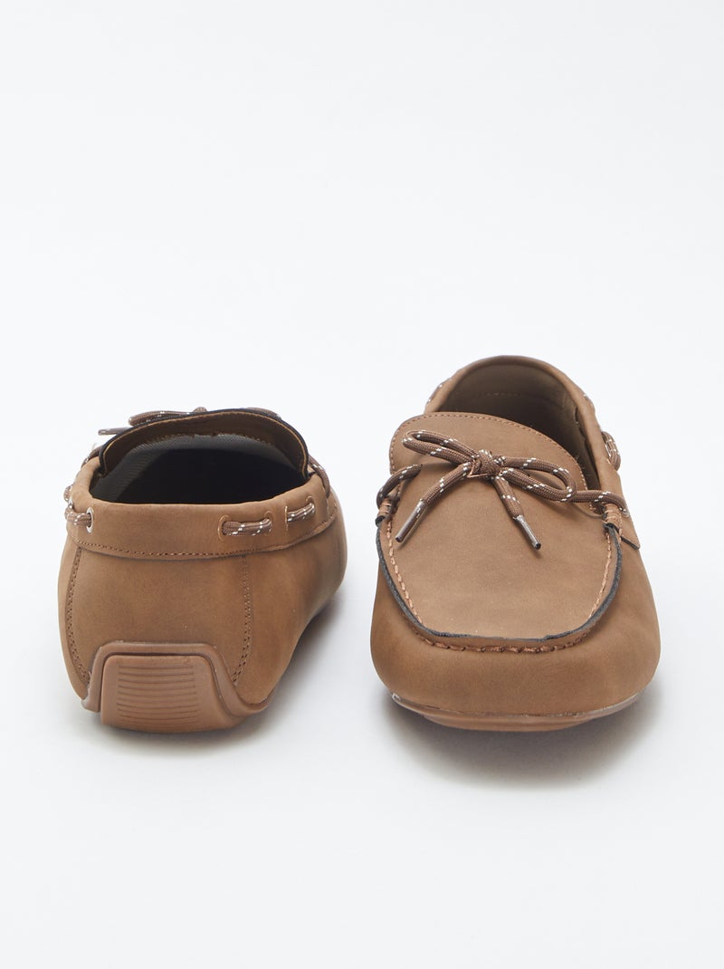Mocassins en simili MARRON - Kiabi
