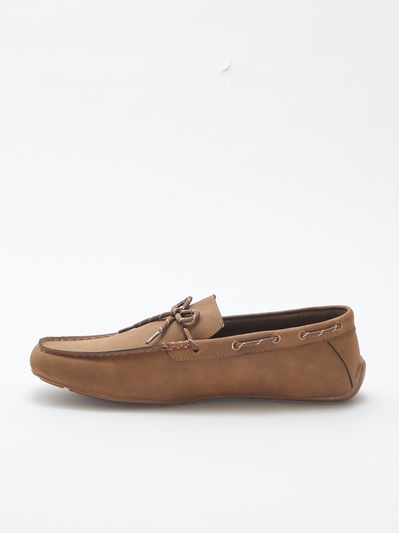Mocassins en simili MARRON - Kiabi