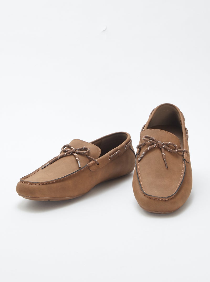 Mocassins en simili MARRON - Kiabi