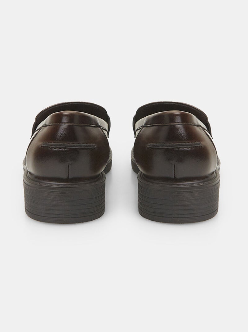 Mocassins en similicuir BATA Marron - Kiabi