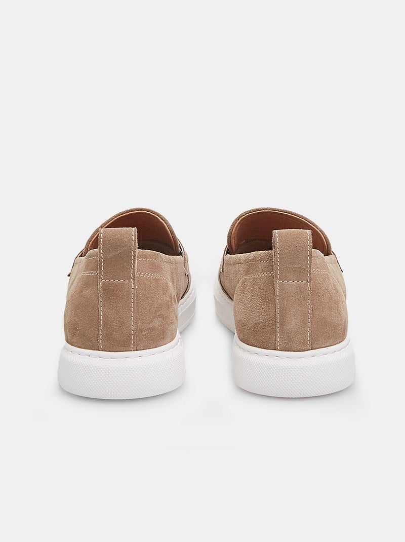 Mocassins en suede BATA Beige - Kiabi