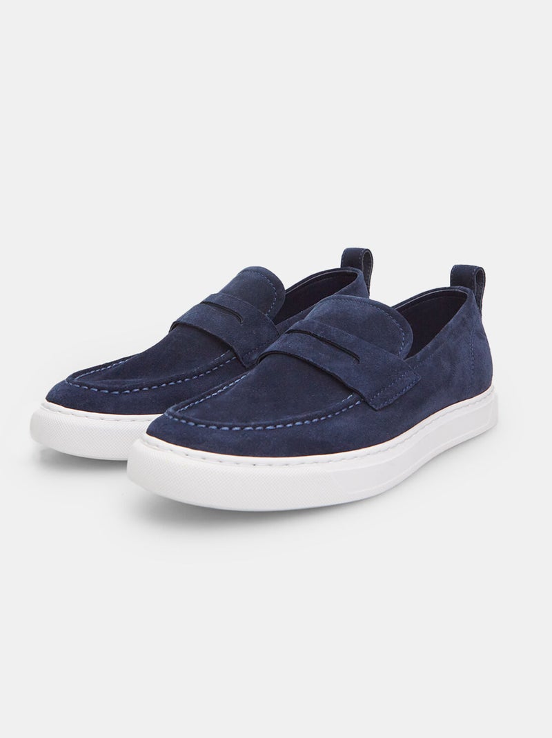 Mocassins en suede BATA Bleu - Kiabi