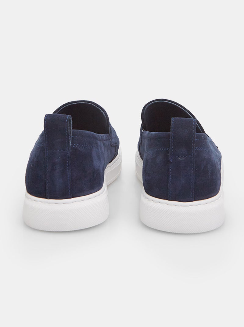 Mocassins en suede BATA Bleu - Kiabi
