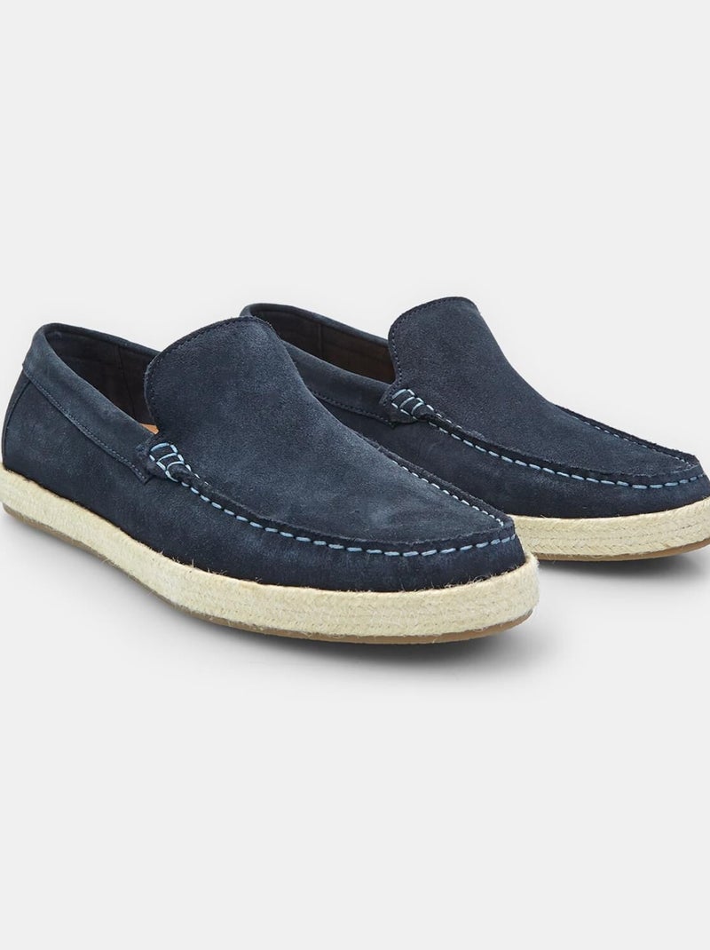 Mocassins en Suede  BATA Bleu - Kiabi