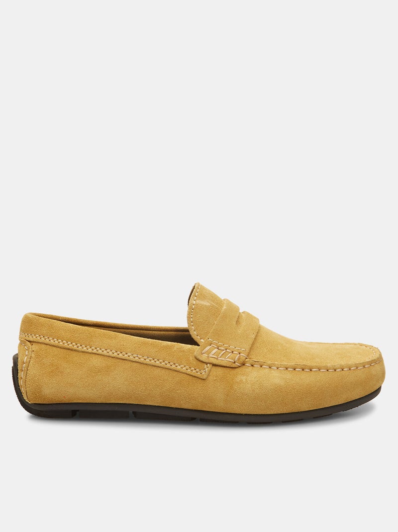 Mocassins en suède BATA Jaune - Kiabi