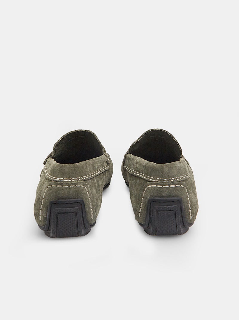 Mocassins en suède BATA Vert - Kiabi