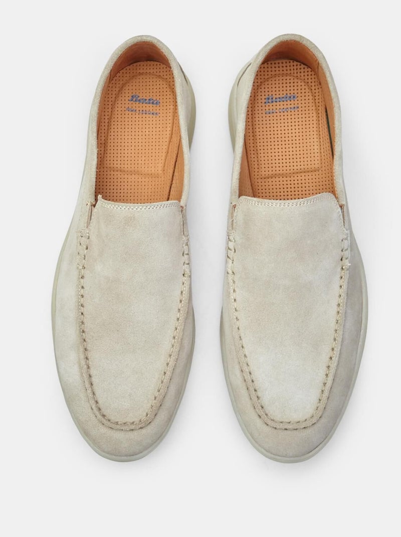 Mocassins en Suede comfortables BATA Beige - Kiabi