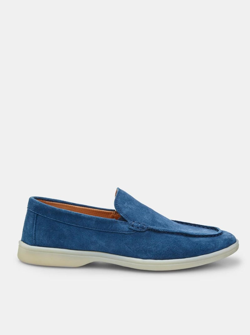 Mocassins en Suede comfortables BATA Bleu - Kiabi