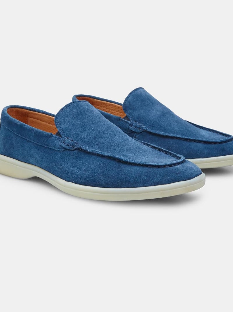 Mocassins en Suede comfortables BATA Bleu - Kiabi
