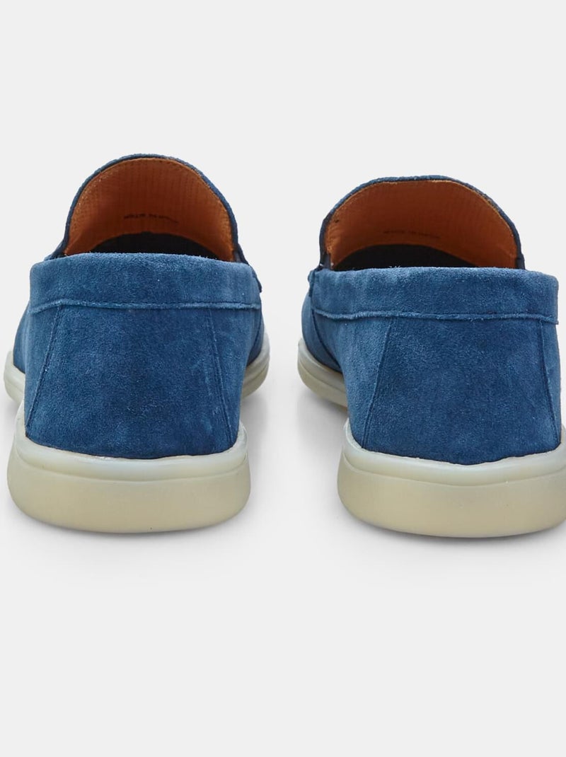 Mocassins en Suede comfortables BATA Bleu - Kiabi