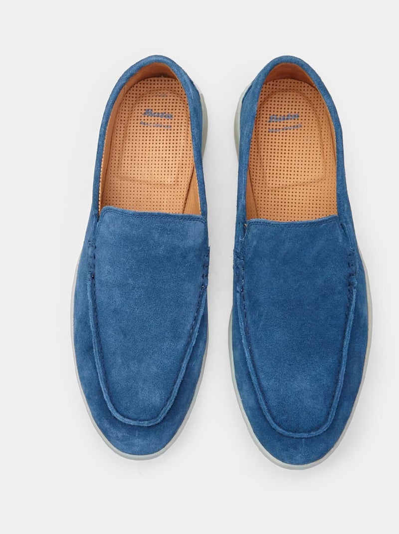 Mocassins en Suede comfortables BATA Bleu - Kiabi