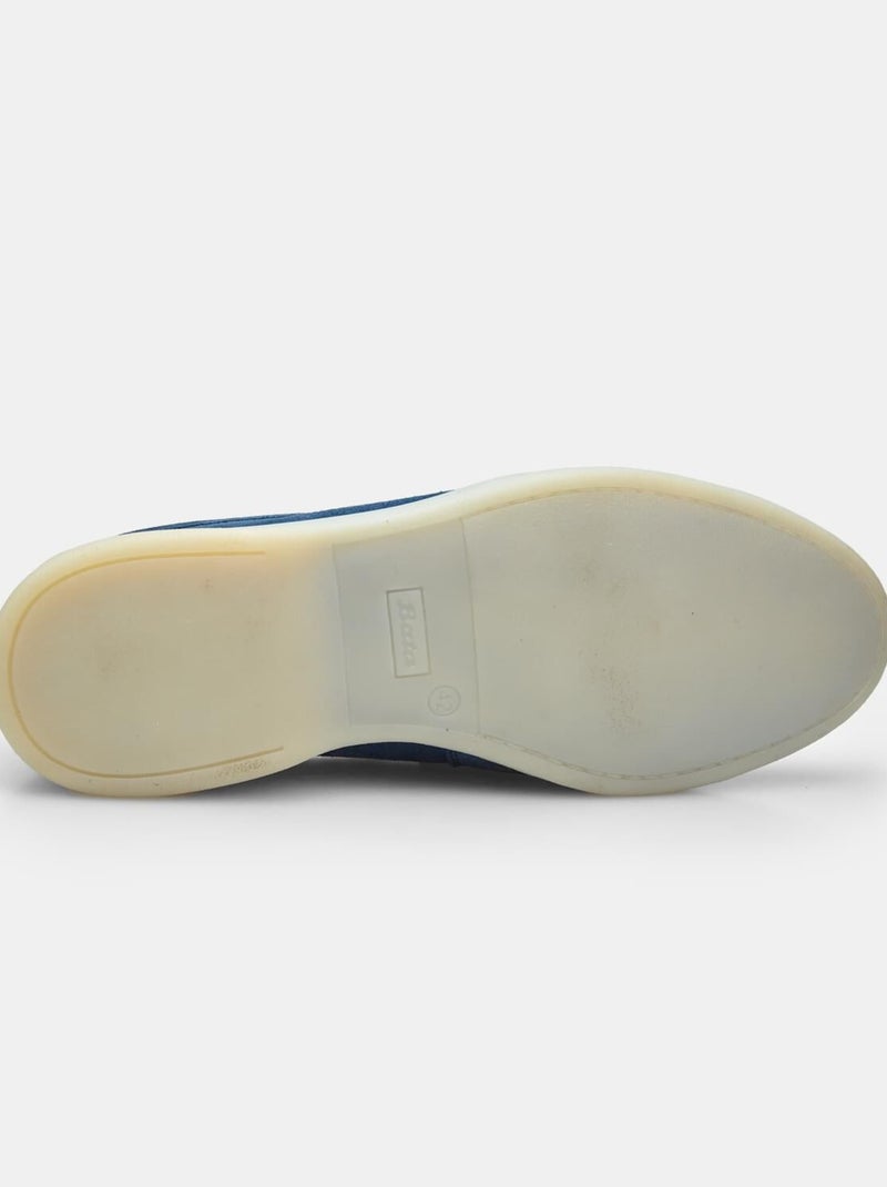 Mocassins en Suede comfortables BATA Bleu - Kiabi