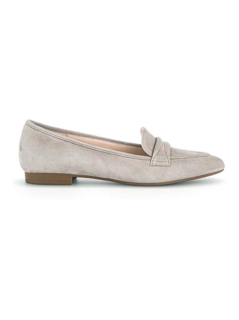 Mocassins  en suède Gabor Beige - Kiabi