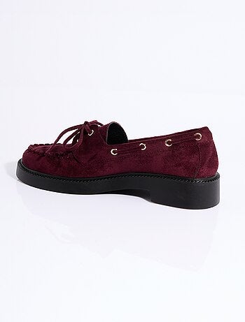 Mocassins en suédine avec oeillets métal - afibel