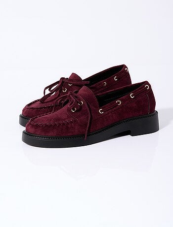 Mocassins en suédine avec oeillets métal - afibel