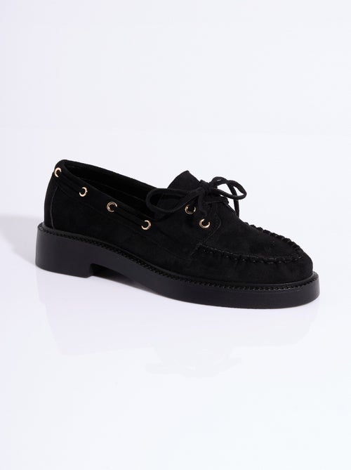 Mocassins en suédine avec oeillets métal - AFIBEL - Kiabi