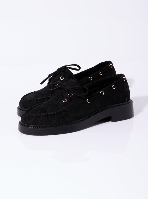 Mocassins en suédine avec oeillets métal - AFIBEL - Kiabi