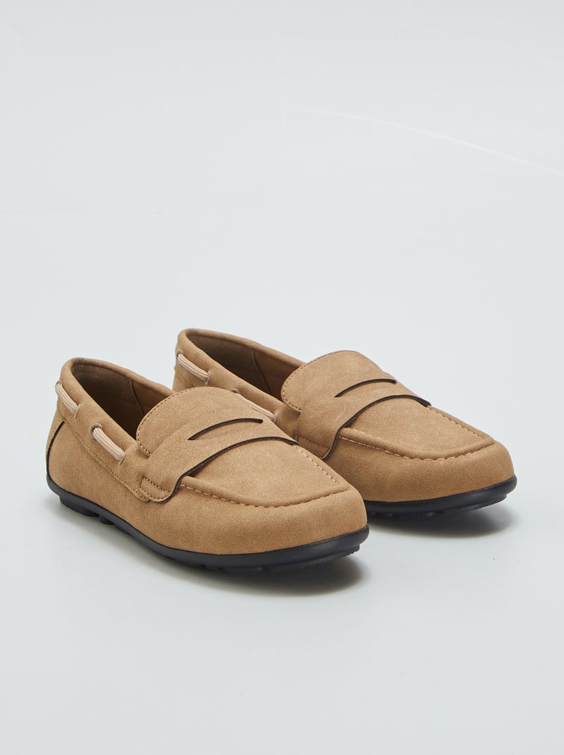 Mocassins en suédine Beige - Kiabi