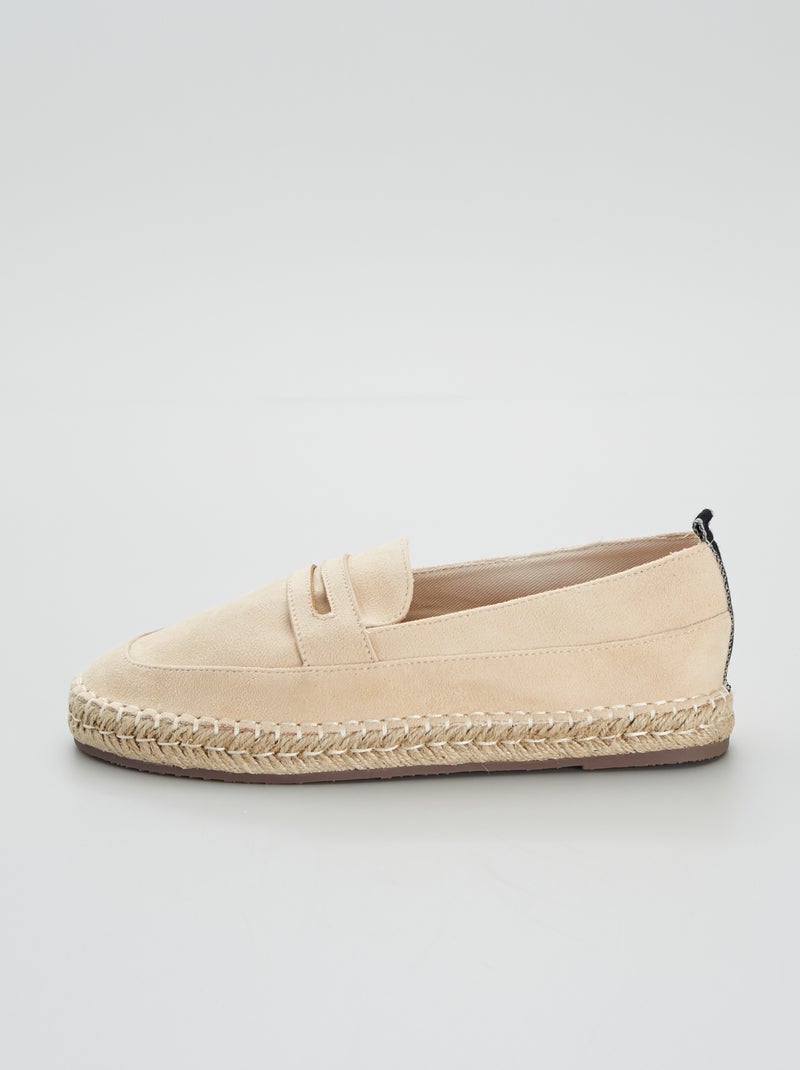 Mocassins en suédine beige - Kiabi