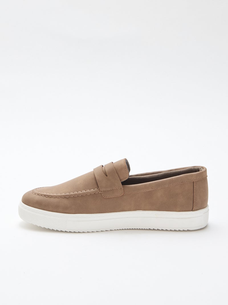 Mocassins en suédine Marron - Kiabi