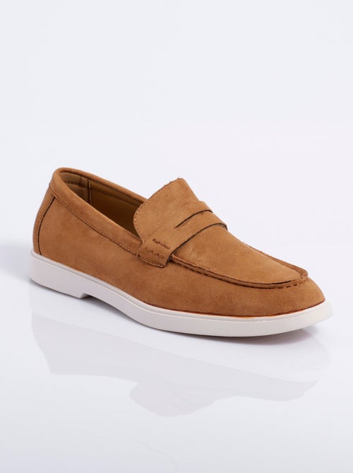 Mocassins en suédine, semelle contrastée - AFIBEL - Kiabi
