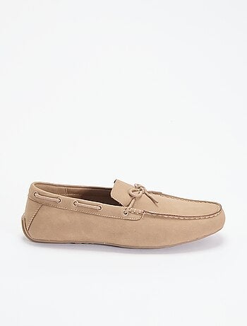 Mocassins en suédine unis