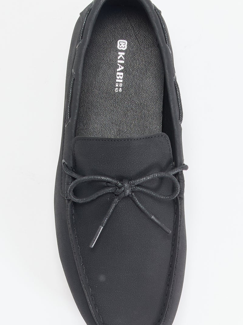 Mocassins en suédine unis Noir - Kiabi