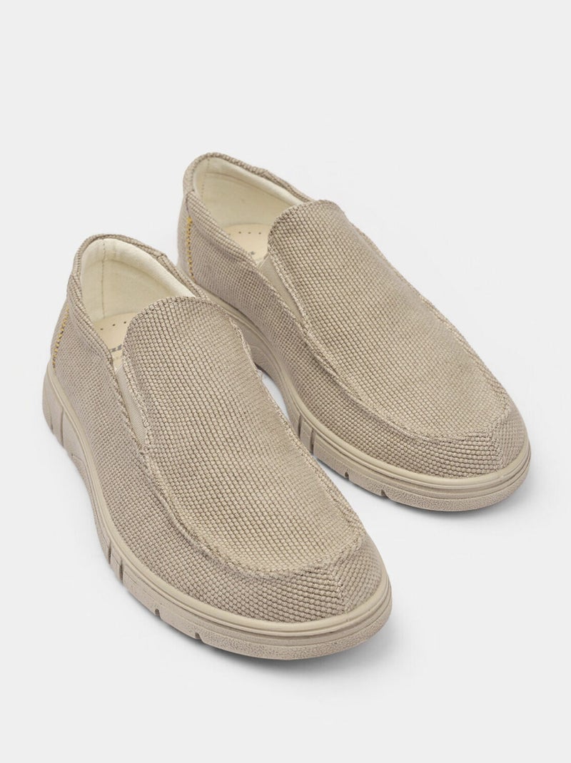 Mocassins en tissu Beige - Kiabi