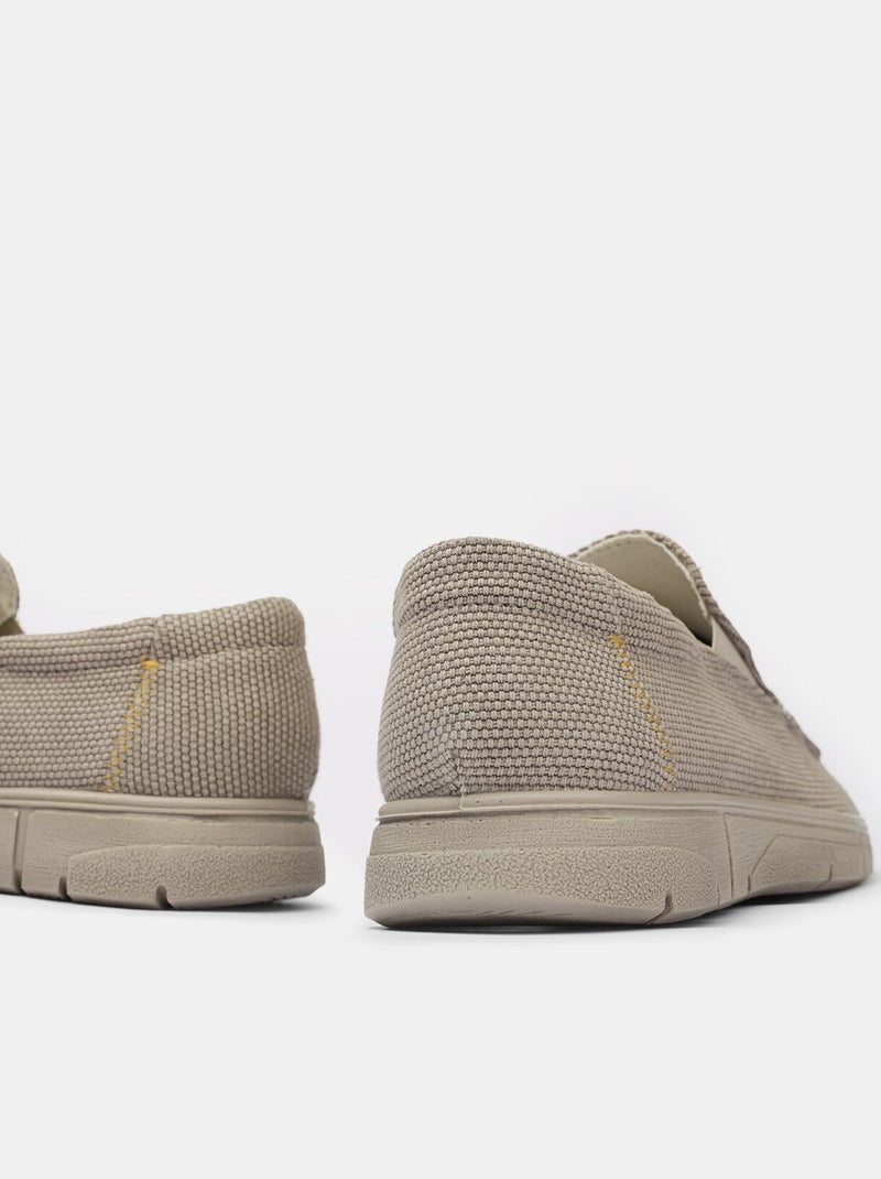 Mocassins en tissu Beige - Kiabi