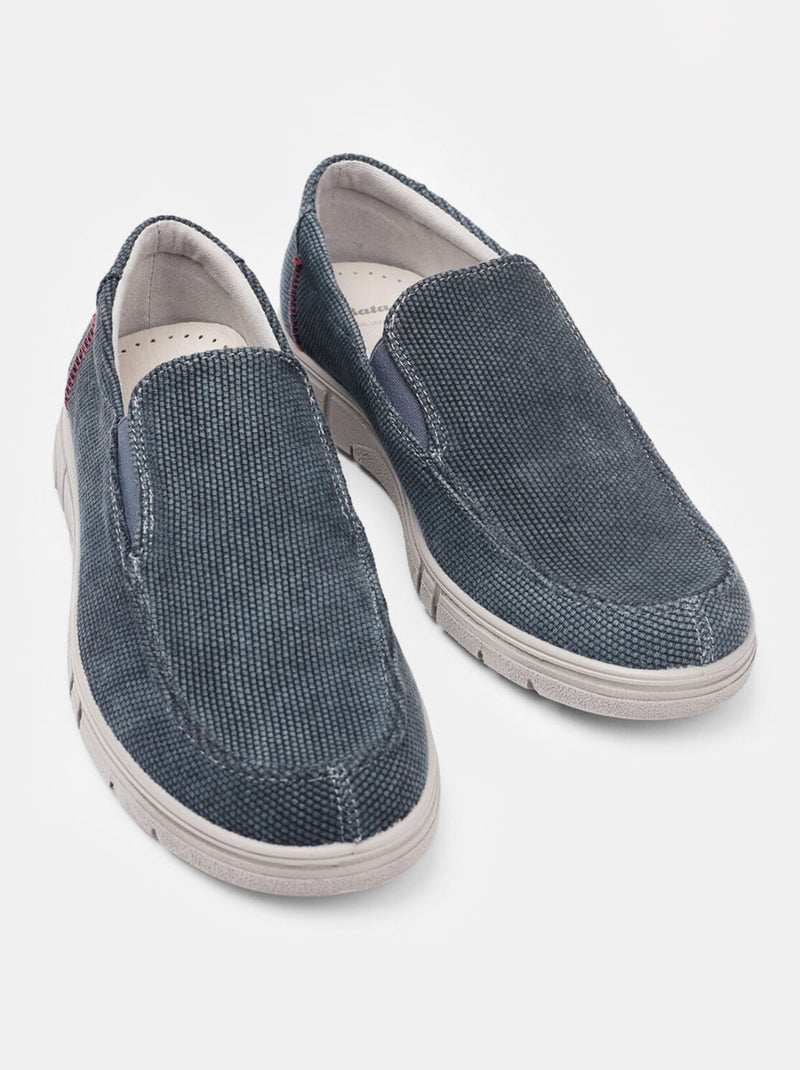 Mocassins en tissu Bleu - Kiabi