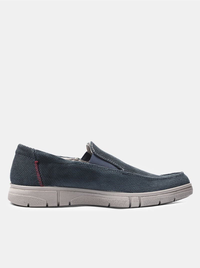 Mocassins en tissu Bleu - Kiabi